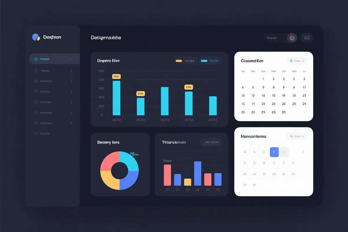 信息仪表板与日历
